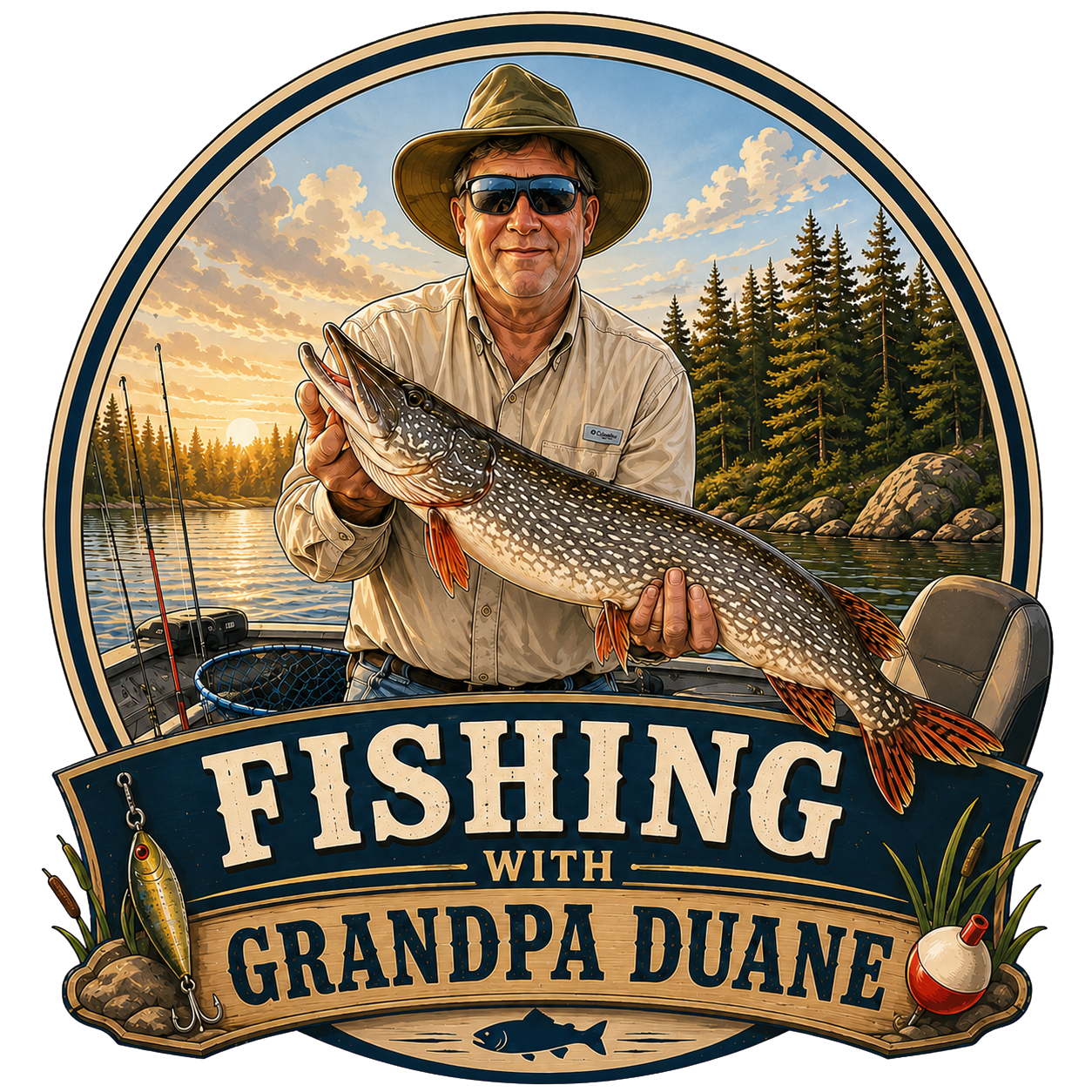 Fishing With Grandpa Duane medallion